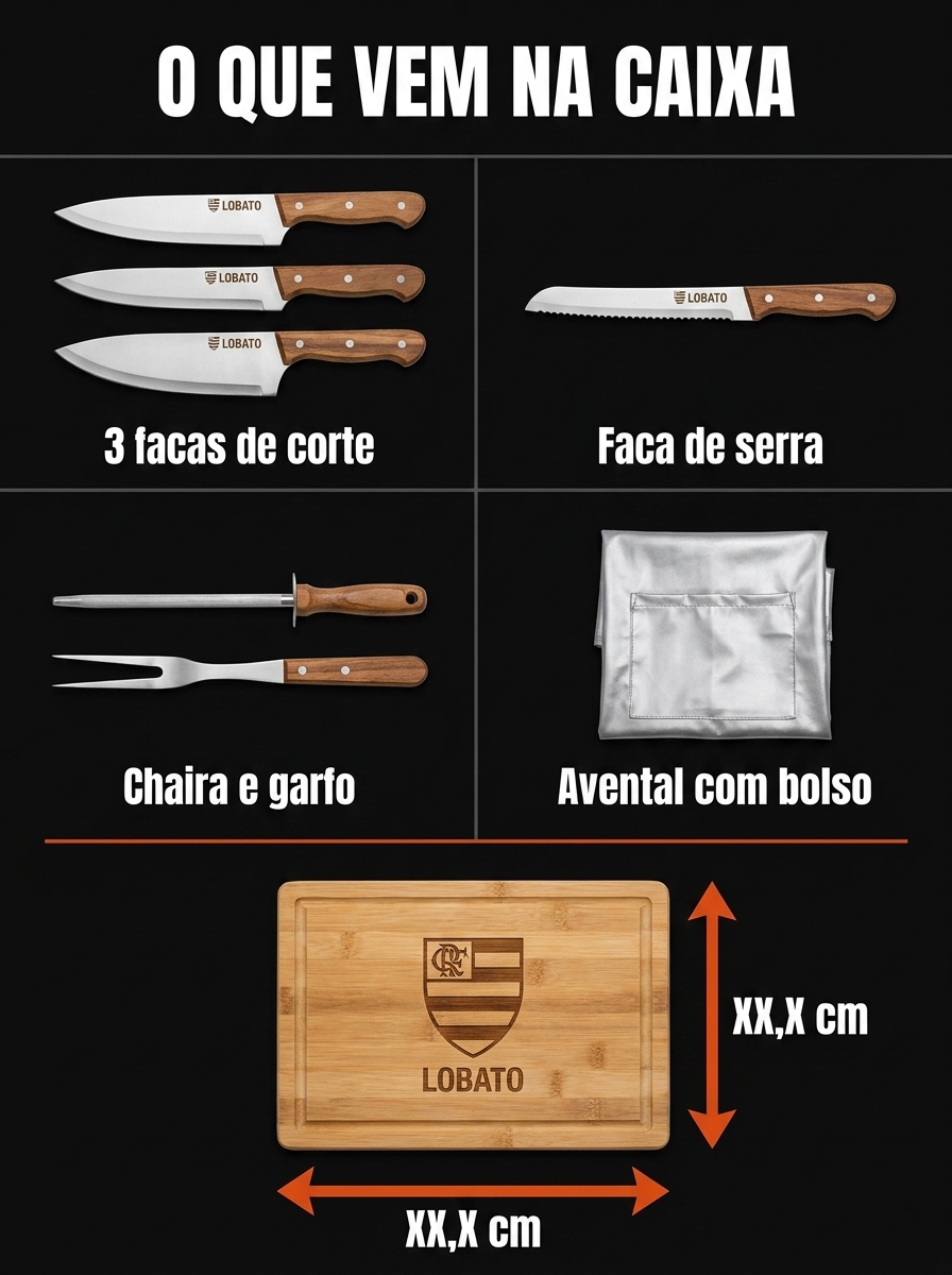 Kit Churrasco Personalizado 8 Peças — imagem 2